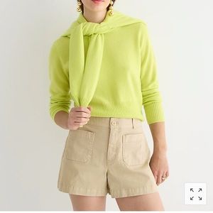 J. Crew New Patch-Pocket Chino Shorts in Olive Sand